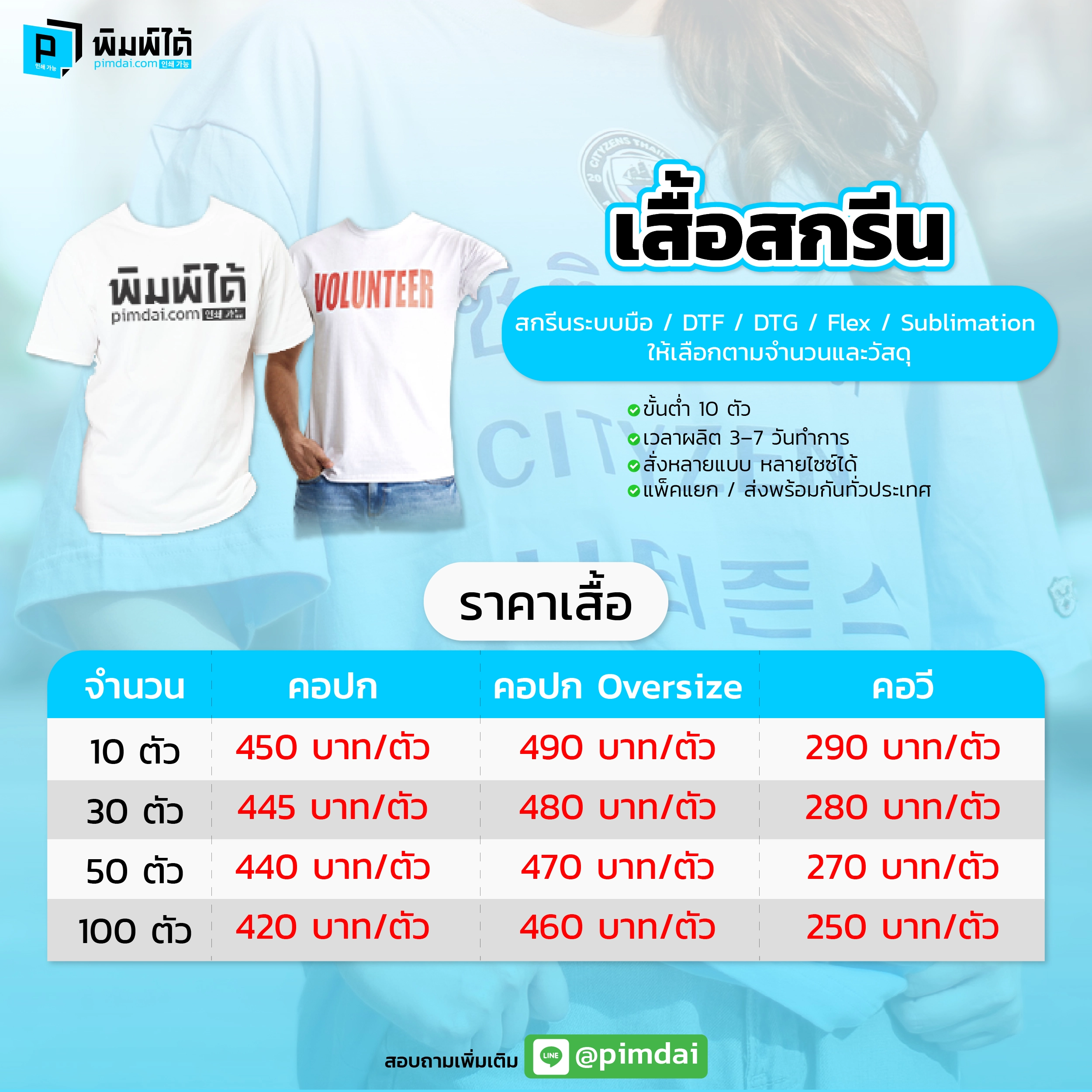 ราคาเสื้อสกีน