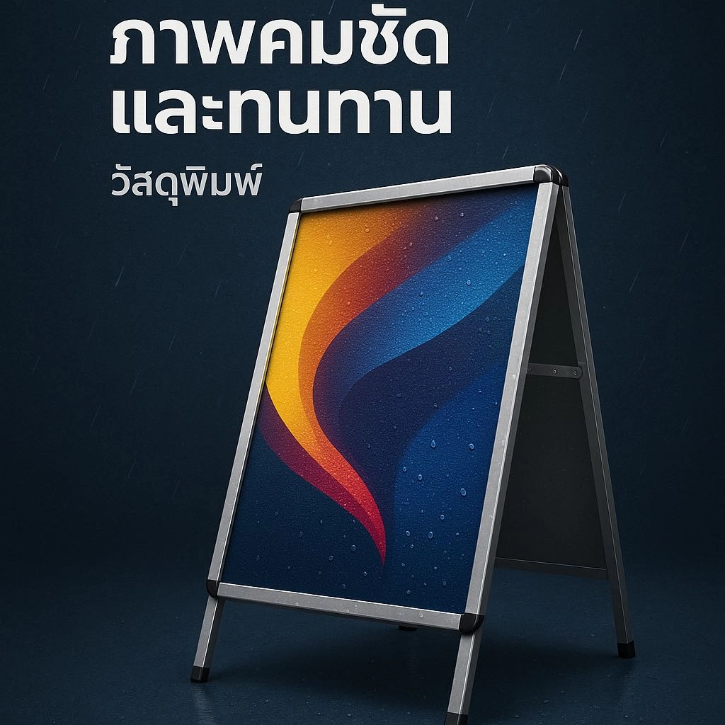 ป้ายตั้งพื้นสอดป้าย (A-Frame)