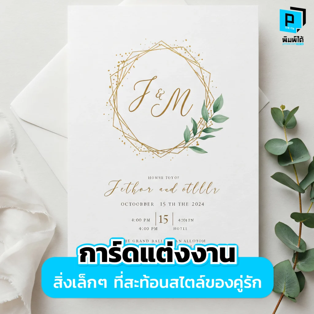 การ์ดแต่งงาน: สิ่งเล็กๆ ที่สะท้อนสไตล์ของคู่รัก