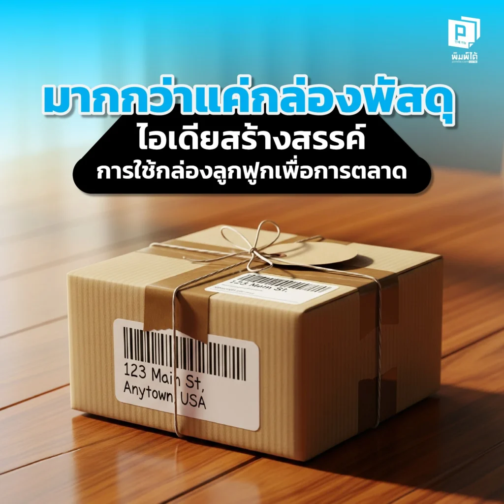 กล่องพัสดุเป็นได้มากกว่าที่คิด Pimdai รวมไอเดียสร้างสรรค์ในการใช้กล่องลูกฟูกเพื่อการตลาด เปลี่ยนกล่องธรรมดาให้เป็นเครื่องมือสร้างแบรนด์และความประทับใจ