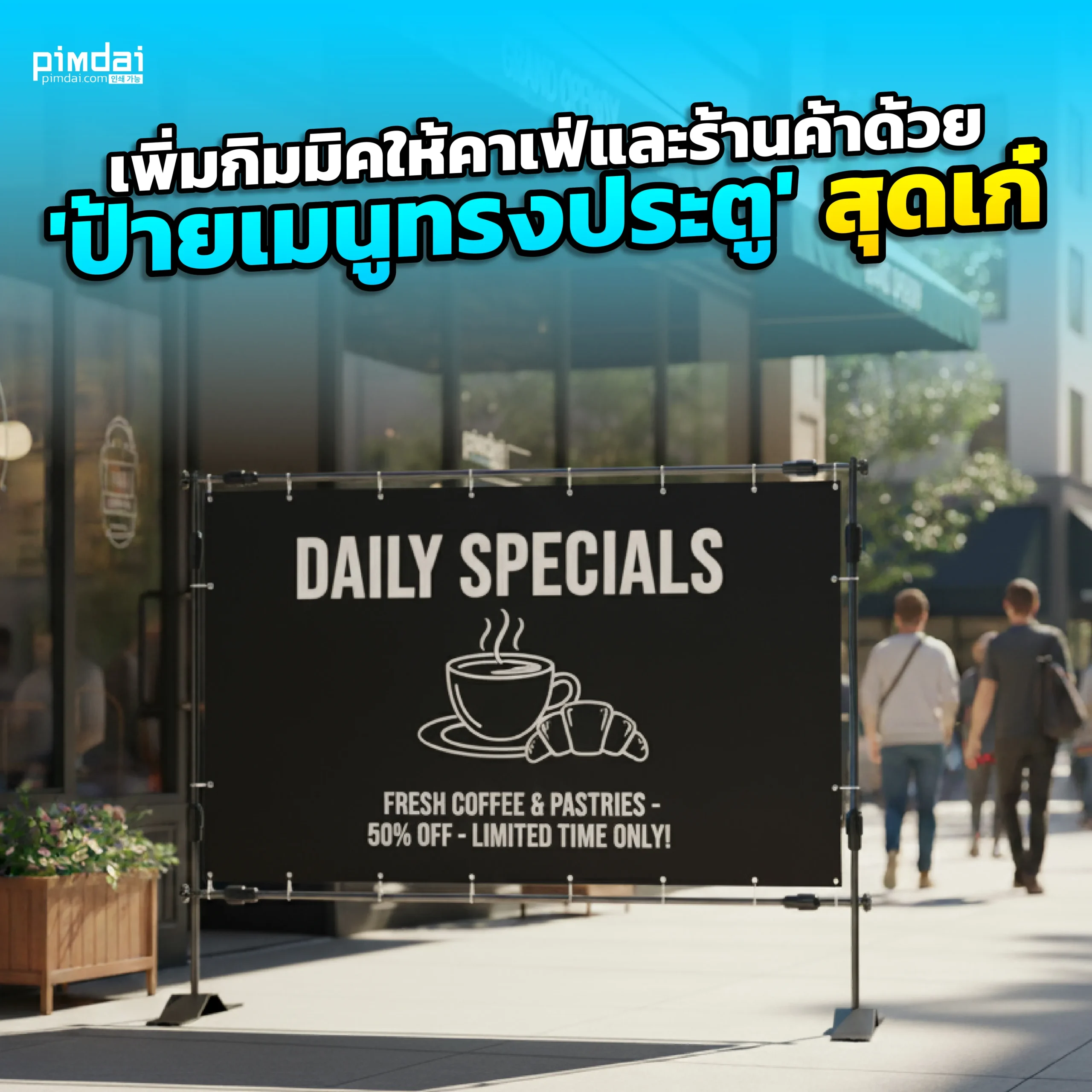 Add a touch of flair to your cafe or shop with this stylish ‘door-shaped menu sign’. เบื่อเมนูแบบเดิมๆ? Pimdai.com ชวนมาเพิ่มกิมมิคให้คาเฟ่และร้านค้าด้วย ป้ายเมนูทรงประตู ไอเดียที่จะยกระดับการนำเสนอ สร้างจุดถ่ายรูป และทำให้น่าจดจำ