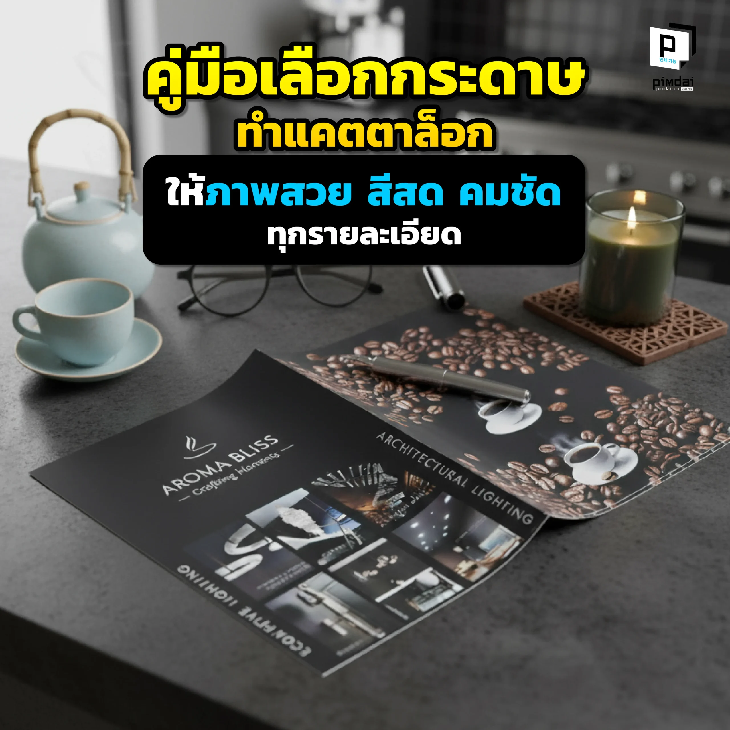 Guide to choosing paper for creating catalogs that produce beautiful images, vivid colors, and sharp details อยากให้แคตตาล็อกภาพสวยสีสดคมชัดทุกรายละเอียด Pimdai แนะวิธีเลือกกระดาษทำแคตตาล็อก กระดาษอาร์ตความหนา ที่เหมาะสม เพื่อยกระดับงานพิมพ์ของคุณ
