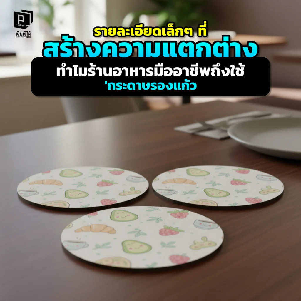 เคยสงสัยไหมทำไมร้านอาหารมืออาชีพถึงใช้ 'กระดาษรองแก้ว'? Pimdai.com เผยความลับที่ซ่อนอยู่ในรายละเอียดเล็กๆ นี้ ที่ช่วยยกระดับประสบการณ์ลูกค้า