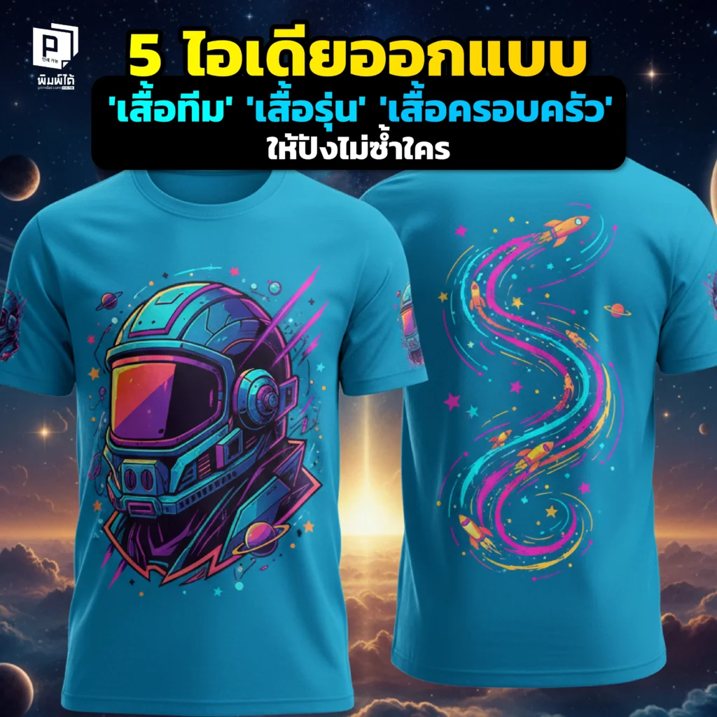 เบื่อ เสื้อทีม เสื้อรุ่น เสื้อครอบครัว แบบเดิมๆ Pimdai รวม 5 ไอเดียออกแบบสุดปัง ทั้งสไตล์มินิมอล วินเทจ หรือลายเฉพาะตัว ที่จะทำให้เสื้อกลุ่มของคุณไม่ซ้ำใคร