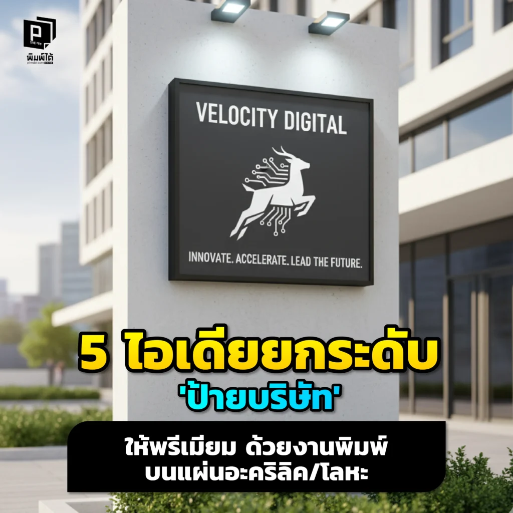 ยกระดับ 'ป้ายบริษัท' ให้พรีเมียมเหนือใคร Pimdai.com เผย 5 ไอเดียสุดหรูด้วยงานพิมพ์บน อะคริลิค/โลหะ ทั้งตัวอักษรนูน สร้างภาพลักษณ์ที่น่าจดจำและน่าเชื่อถือ
