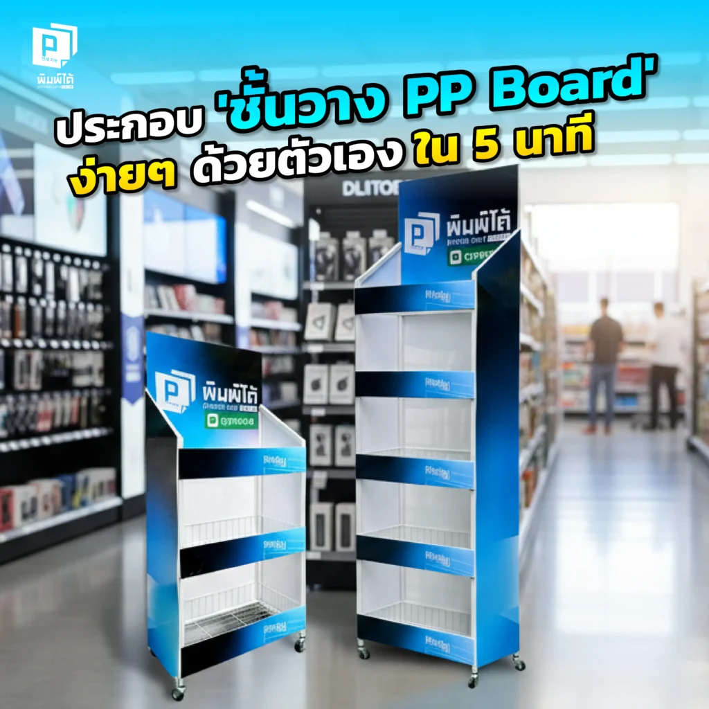 เพิ่งได้รับชั้นวาง PP Board มาแต่ประกอบไม่เป็น Pimdai สอนวิธีประกอบชั้นโชว์สินค้าด้วยตัวเองง่ายๆ ใน 5 นาที และเคล็ดลับจากมือโปร ให้บูธคุณสวยปังทันที