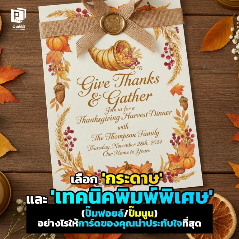 อยากให้การ์ดเชิญน่าประทับใจ Pimdai แนะวิธีเลือก กระดาษ และ เทคนิคพิมพ์พิเศษ ที่จะเปลี่ยนการ์ดธรรมดาให้หรูหรา น่าจดจำ สร้างความรู้สึกพิเศษ
