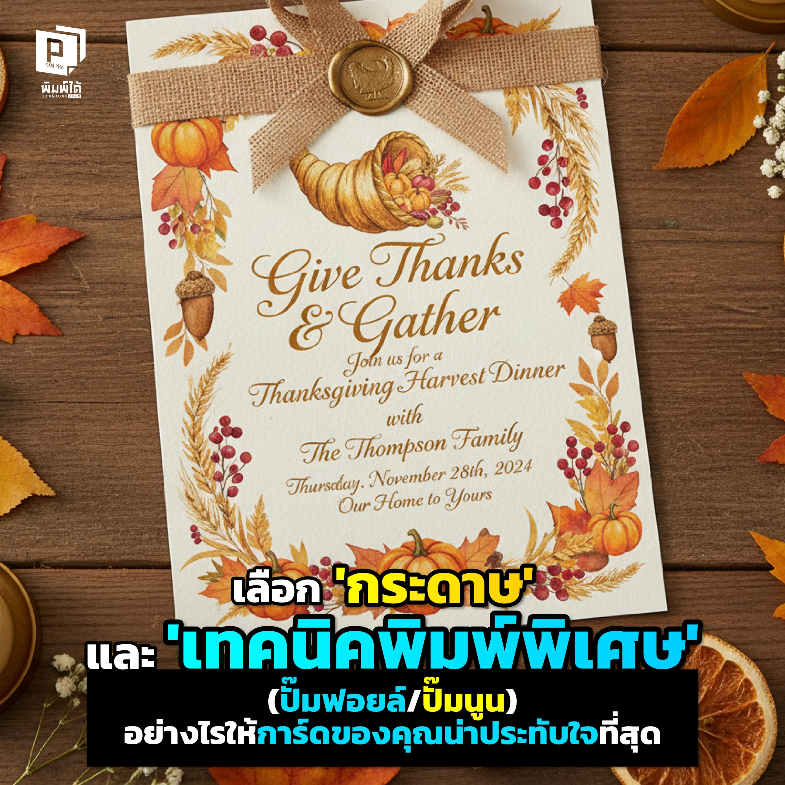 อยากให้การ์ดเชิญน่าประทับใจ Pimdai แนะวิธีเลือก กระดาษ และ เทคนิคพิมพ์พิเศษ ที่จะเปลี่ยนการ์ดธรรมดาให้หรูหรา น่าจดจำ สร้างความรู้สึกพิเศษ