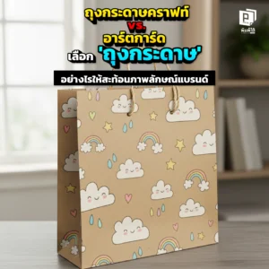 เลือกวัสดุทำถุงกระดาษไม่ถูก Pimdai.com เทีนบ กระดาษคราฟท์ vs กระดาษอาร์ตการ์ด เจาะลึกบุคลิก ความหรูหรา เพื่อให้คุณเลือกใช้สะท้อนตัวตนแบรนด์ที่สุด