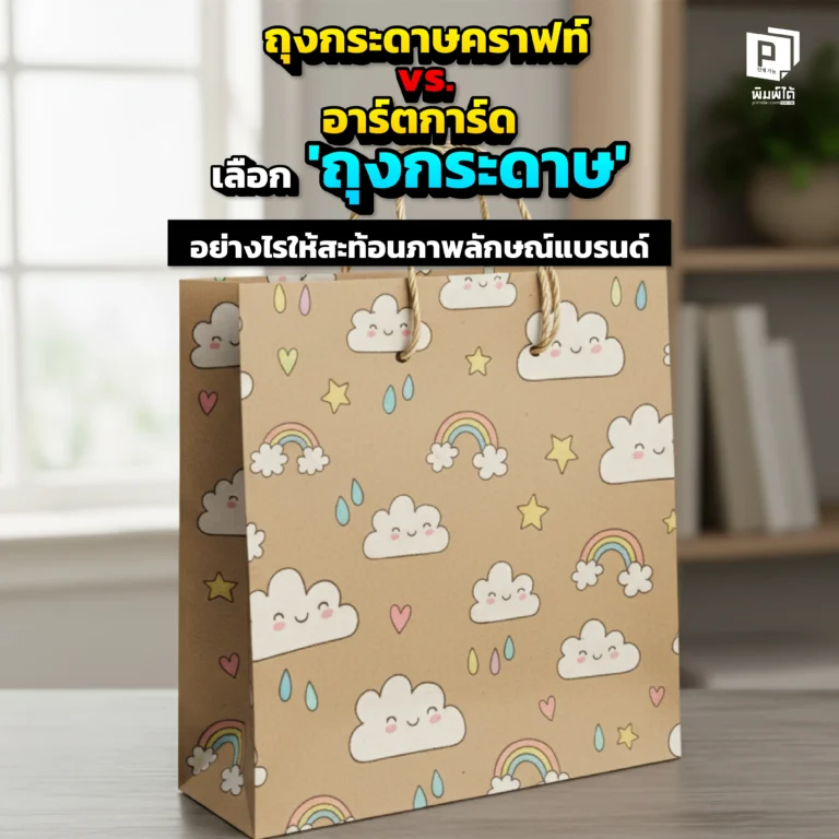 เลือกวัสดุทำถุงกระดาษไม่ถูก Pimdai.com เทีนบ กระดาษคราฟท์ vs กระดาษอาร์ตการ์ด เจาะลึกบุคลิก ความหรูหรา เพื่อให้คุณเลือกใช้สะท้อนตัวตนแบรนด์ที่สุด