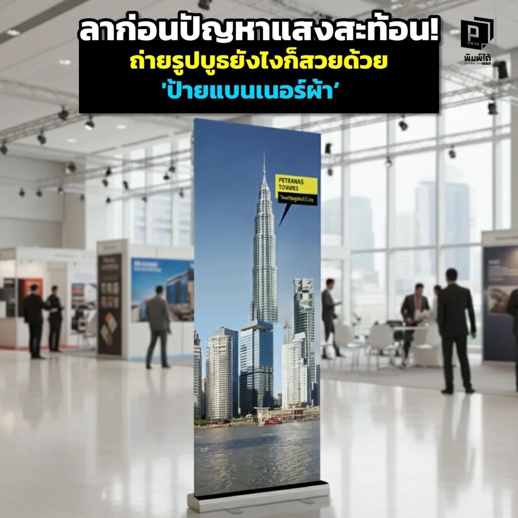 ถ่ายรูปบูธแล้วเจอแสงสะท้อนจากไวนิล? Pimdai.com เผยความลับ 'แบนเนอร์ผ้า' ที่ไม่สะท้อนแสง ให้ภาพสวยคมชัดทุกมุม ยกระดับภาพลักษณ์แบรนด์ในทุกอีเวนต์