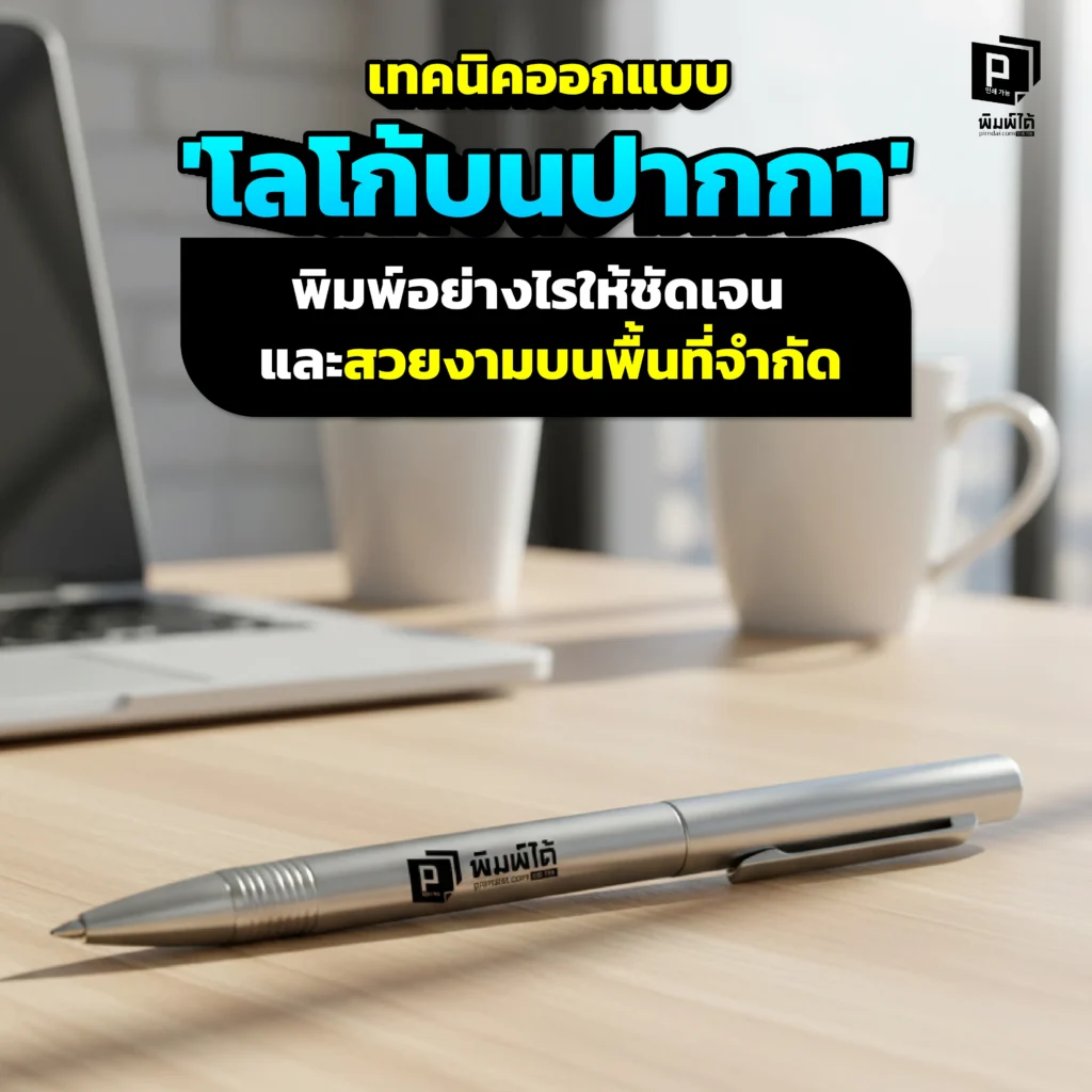 จะออกแบบโลโก้บนปากกาอย่างไรให้ชัดในพื้นที่จำกัด? Pimdai.com เผย 5 เทคนิคปรับดีไซน์ ทั้งการตัดทอน, เลือกฟอนต์, และเลือกเทคนิคพิมพ์ ให้สวยเป๊ะ