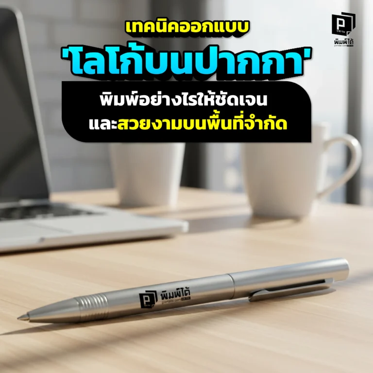 จะออกแบบโลโก้บนปากกาอย่างไรให้ชัดในพื้นที่จำกัด? Pimdai.com เผย 5 เทคนิคปรับดีไซน์ ทั้งการตัดทอน, เลือกฟอนต์, และเลือกเทคนิคพิมพ์ ให้สวยเป๊ะ