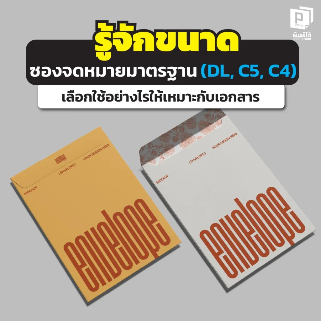 เลือกซองผิด ชีวิตเปลี่ยน! เจาะลึกขนาดซองจดหมายมาตรฐาน DL C5 C4 แบบไหนใส่ A4 พับสาม แบบไหนใส่สัญญาห้ามพับ? คู่มือเลือกซองให้เป๊ะจาก Pimdai.com