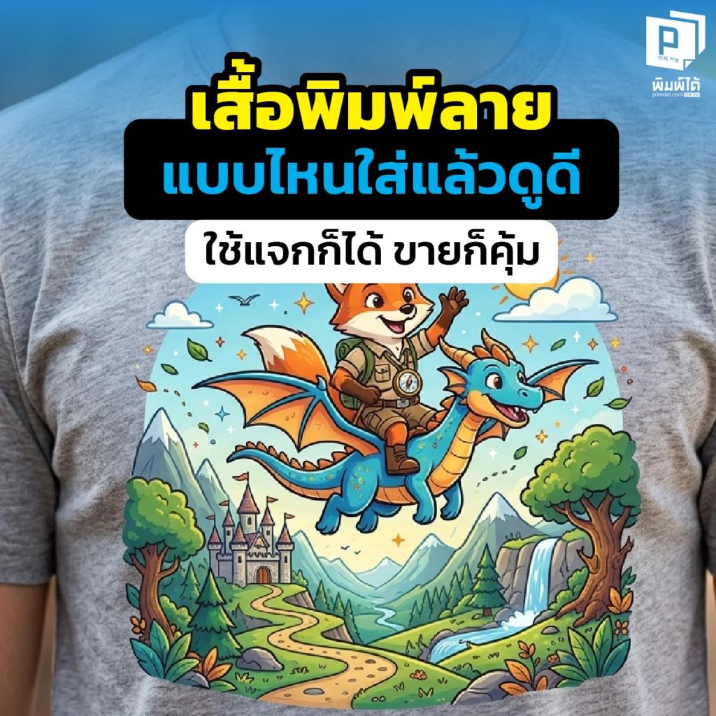 เจาะลึกเทคนิคทำ เสื้อพิมพ์ลาย ให้ดูพรีเมียม! เลือกเนื้อผ้าดีไซน์อย่างไรให้ใส่แล้วดูดี แจกพนักงานหรือทำขายก็คุ้มค่าคุ้ม พร้อมเทคนิคพิมพ์สีสดคมชัดที่ Pimdai.com