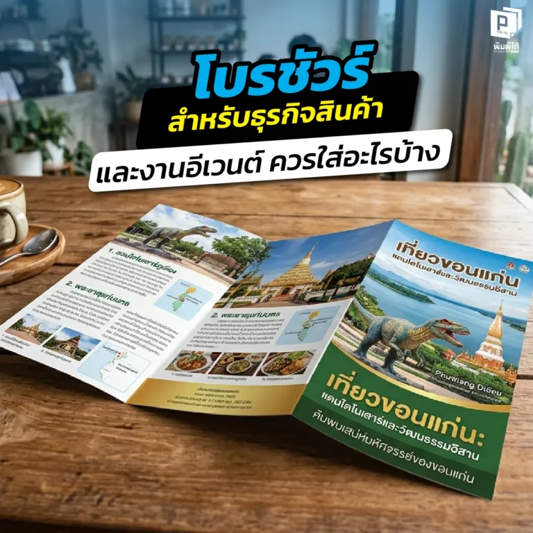 โบรชัวร์ ที่ดีต้องมีอะไรบ้าง? เจาะลึก 7 องค์ประกอบสำคัญในการทำโบรชัวร์สินค้าและงานอีเวนต์ให้สะดุดตา กระตุ้นยอดขาย และสร้างภาพจำแบรนด์ระดับโปรที่ Pimdai.com