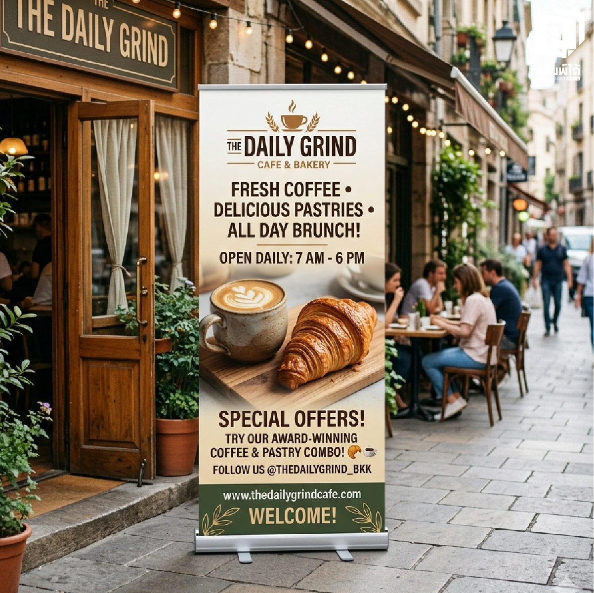 Roll up ขนาดมาตรฐาน (Size): ต้องตั้งให้ตรงกับสเปกโครง