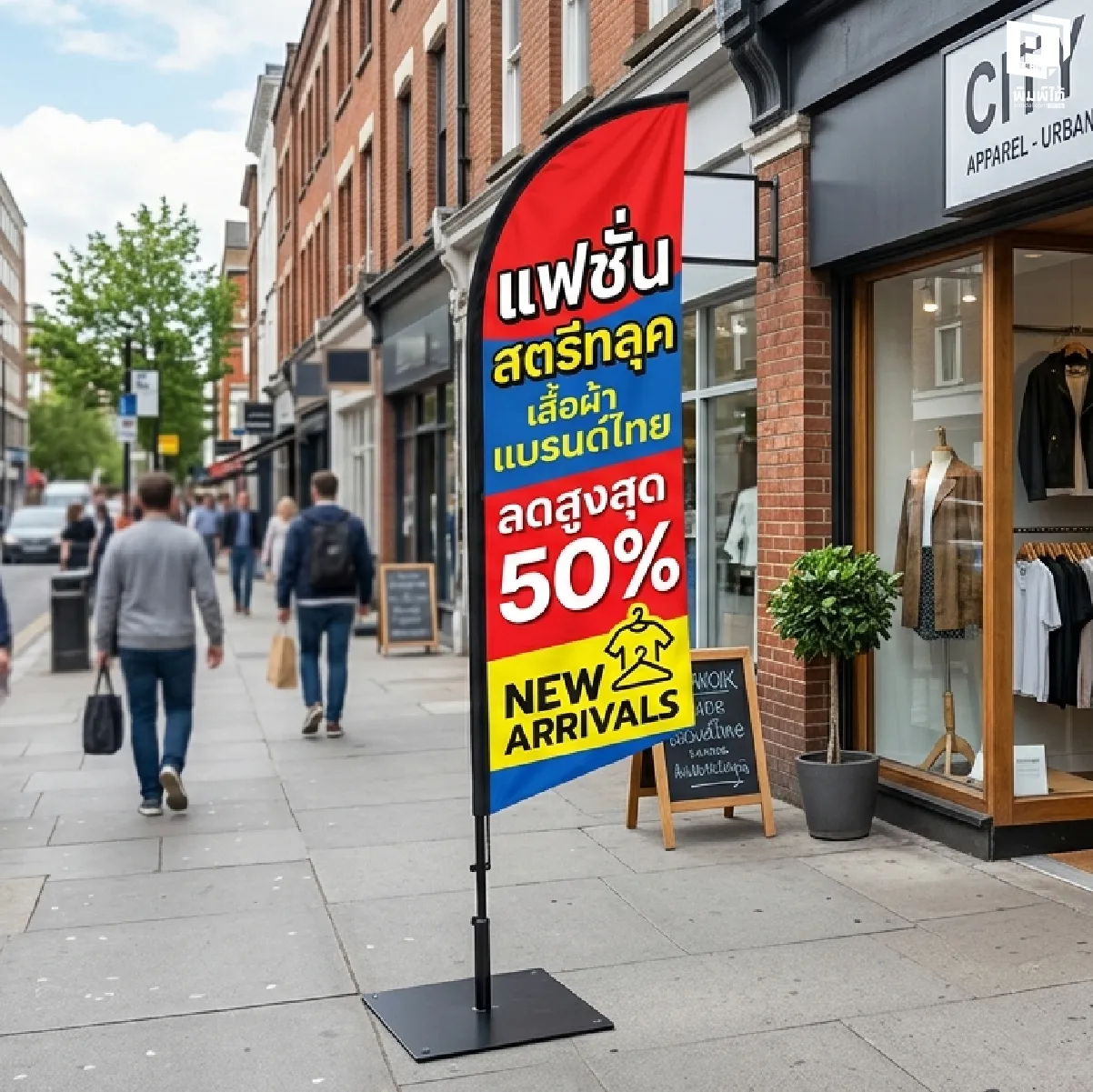 ป้ายธงชายหาด ธุรกิจร้านอาหารและคาเฟ่ (Food & Beverage)