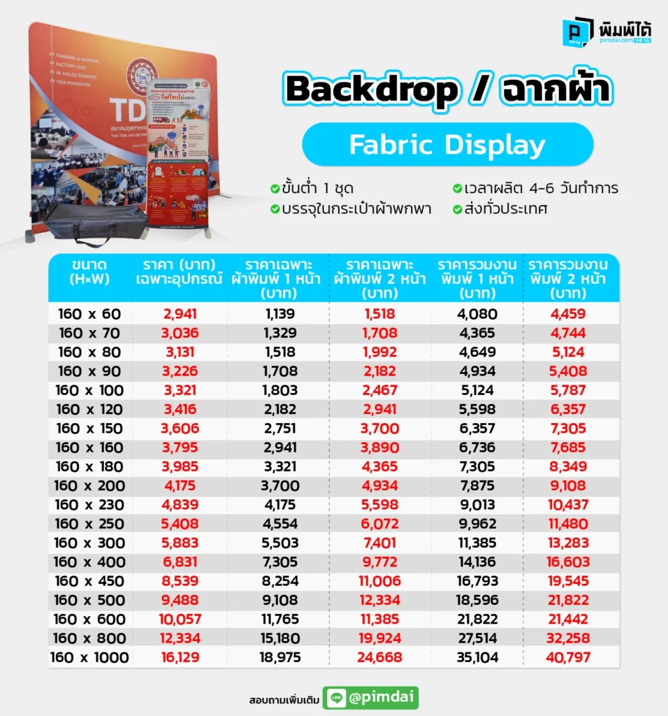 Pimdai Backdrop ฉากผ้า