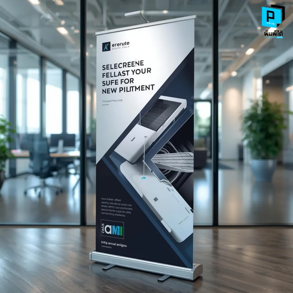 ป้าย Roll up กฎ "3 ส่วน" และการจัดลำดับสายตา (Visual Hierarchy)