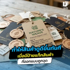 อัปเกรดสินค้าให้ดูแพงทันทีด้วย ป้ายแท็กสินค้า ! เจาะลึกไอเดียออกแบบป้ายแท็กให้ถูกจุด ทั้งการเลือกวัสดุ งานพิมพ์พิเศษ และจิตวิทยาการใช้สีที่ Pimdai.com