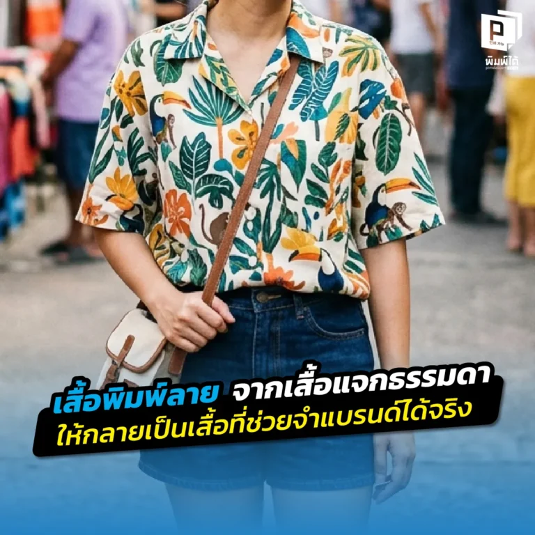 เปลี่ยนเสื้อแจกให้เป็นเครื่องมือสร้างแบรนด์! เจาะลึกเทคนิคออกแบบ เสื้อพิมพ์ลาย ให้คนอยากใส่ซ้ำ สร้างภาพจำ และเพิ่มความน่าเชื่อถือให้ธุรกิจพรีเมียมที่ Pimdai.com