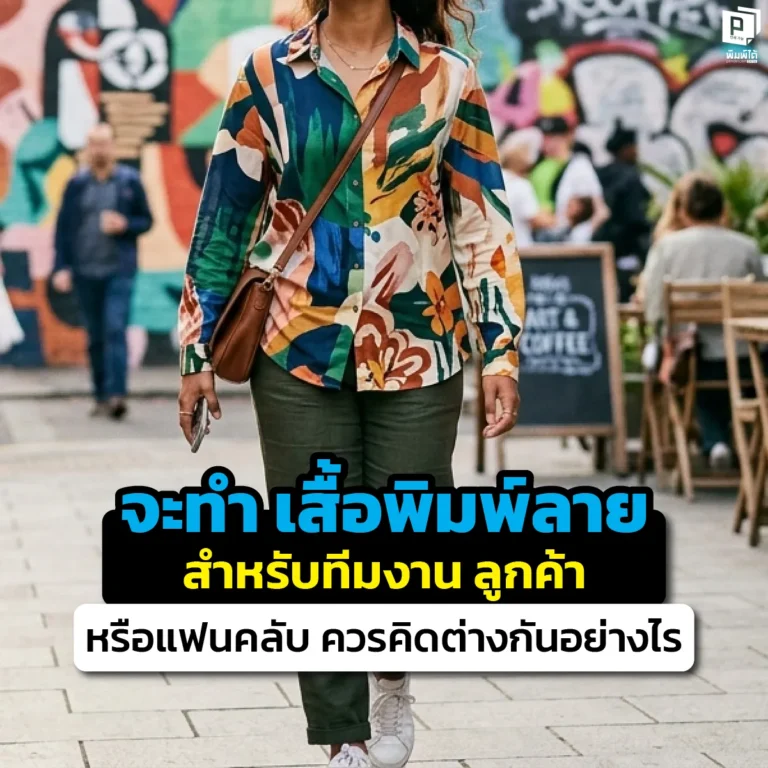 ทำเสื้อพิมพ์ลายให้ตอบโจทย์! เจาะลึกความต่างในการออกแบบเสื้อสำหรับทีมงาน ลูกค้า และแฟนคลับ ทั้งเรื่องเนื้อผ้า ดีไซน์ และจิตวิทยาการใช้งานที่ Pimdai.com