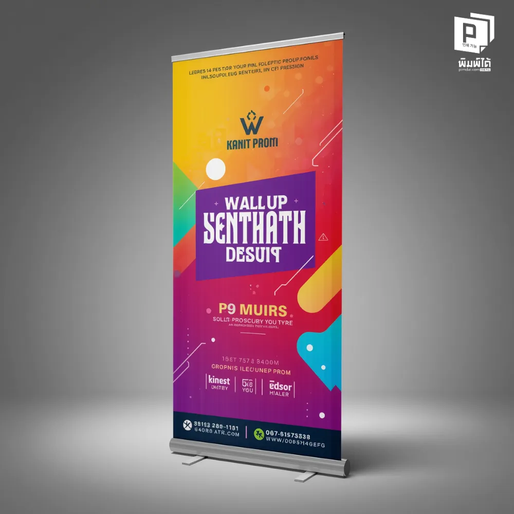 ป้าย Roll up ออกแบบด้วยแนวคิด "Evergreen Content" (เนื้อหาอมตะ)