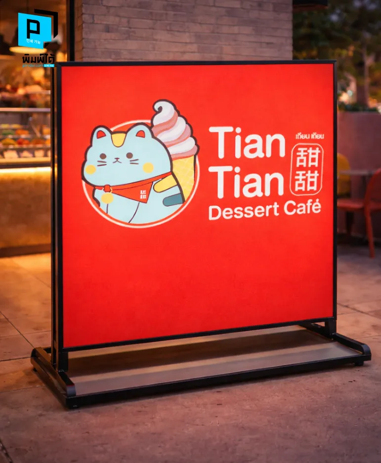 ป้ายกล่องไฟผ้าตั้งพื้น (1)