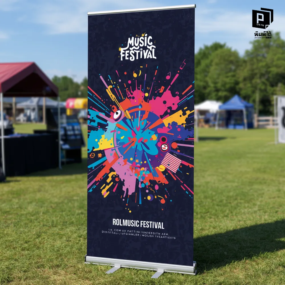 ป้าย Roll up งานเปิดตัวสินค้า: เน้น "Aesthetics & Desire" (ความสวยงามและความอยากครอบครอง)