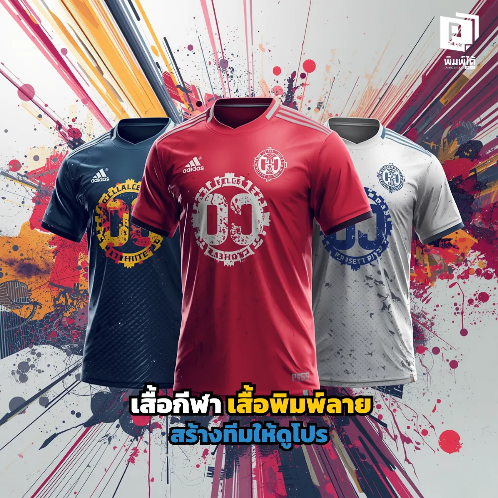 อัปเกรดทีมให้ดูโปรด้วยเสื้อกีฬาเสื้อพิมพ์ลายเทคนิคออกแบบเสื้อ Sublimation คัดเนื้อผ้าพรีเมียม และงานพิมพ์สีสดคมชัดที่ช่วยสร้างเอกลักษณ์ให้ทีมที่ Pimdai.com