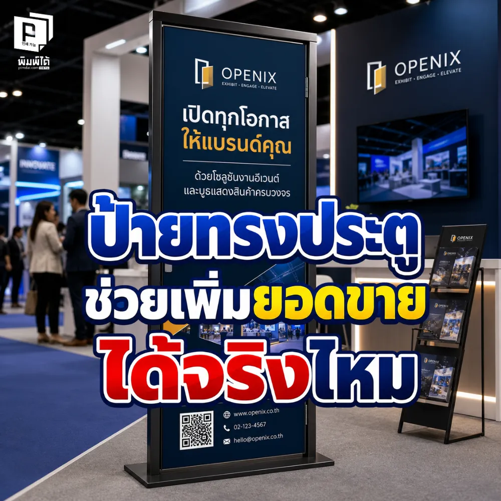 ป้ายทรงประตู ช่วยเพิ่มยอดขายได้จริงไหม? รู้ข้อดี วิธีใช้ และเทคนิคออกแบบป้ายให้เด่น ดึงลูกค้าเข้าร้านได้ง่ายขึ้น