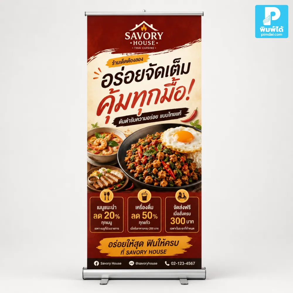 ทำไม ป้าย Roll up ถึงเหมาะกับการโปรโมตสินค้าและบริการ
