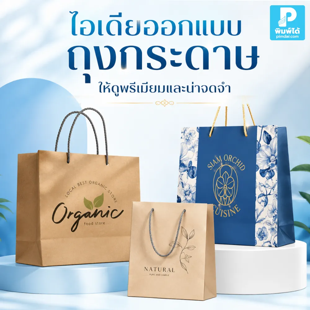 ถุงกระดาษ ที่ออกแบบดีช่วยให้แบรนด์ดูพรีเมียมขึ้น สร้างภาพจำ และเพิ่มความประทับใจให้ลูกค้าตั้งแต่แรกเห็นสินค้า
