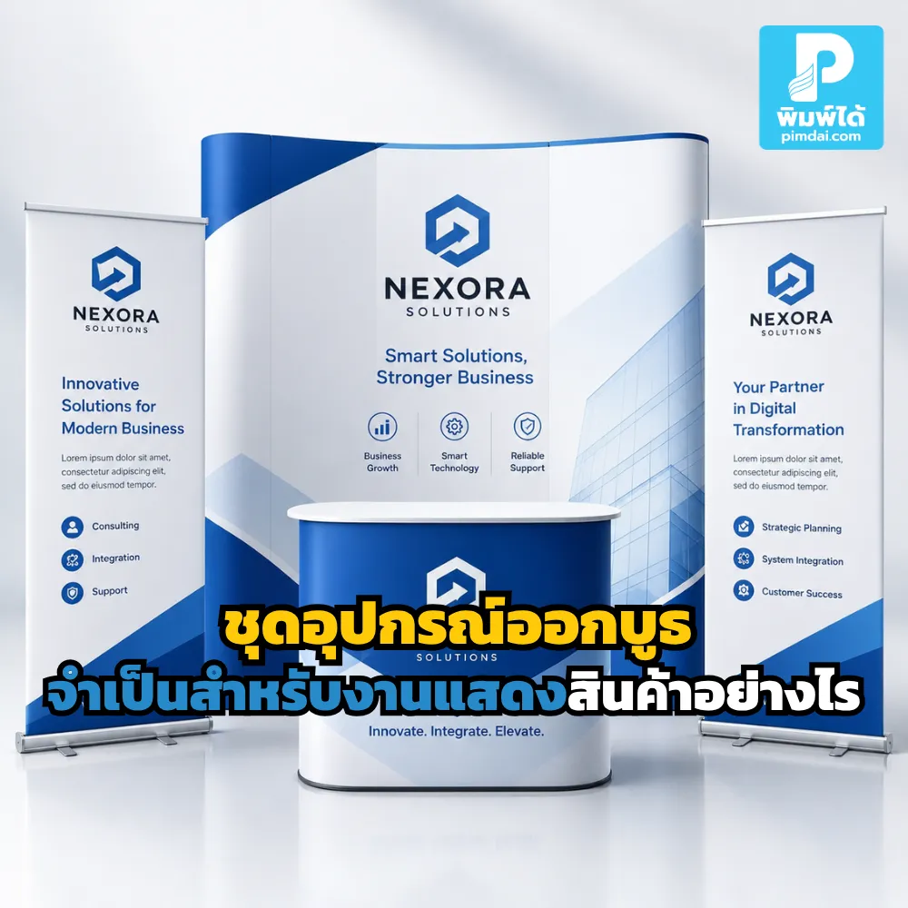 ออกบูธให้ปังสร้างยอดขายทะลุเป้าเจาะลึกความสำคัญของ ชุดอุปกรณ์ออกบูธ แบคดรอป ชั้นโชว์สินค้า และป้ายสแตนดี้ ดึงดูดลูกค้า สั่งทำอุปกรณ์จัดบูธครบวงจรที่ Pimdai.com