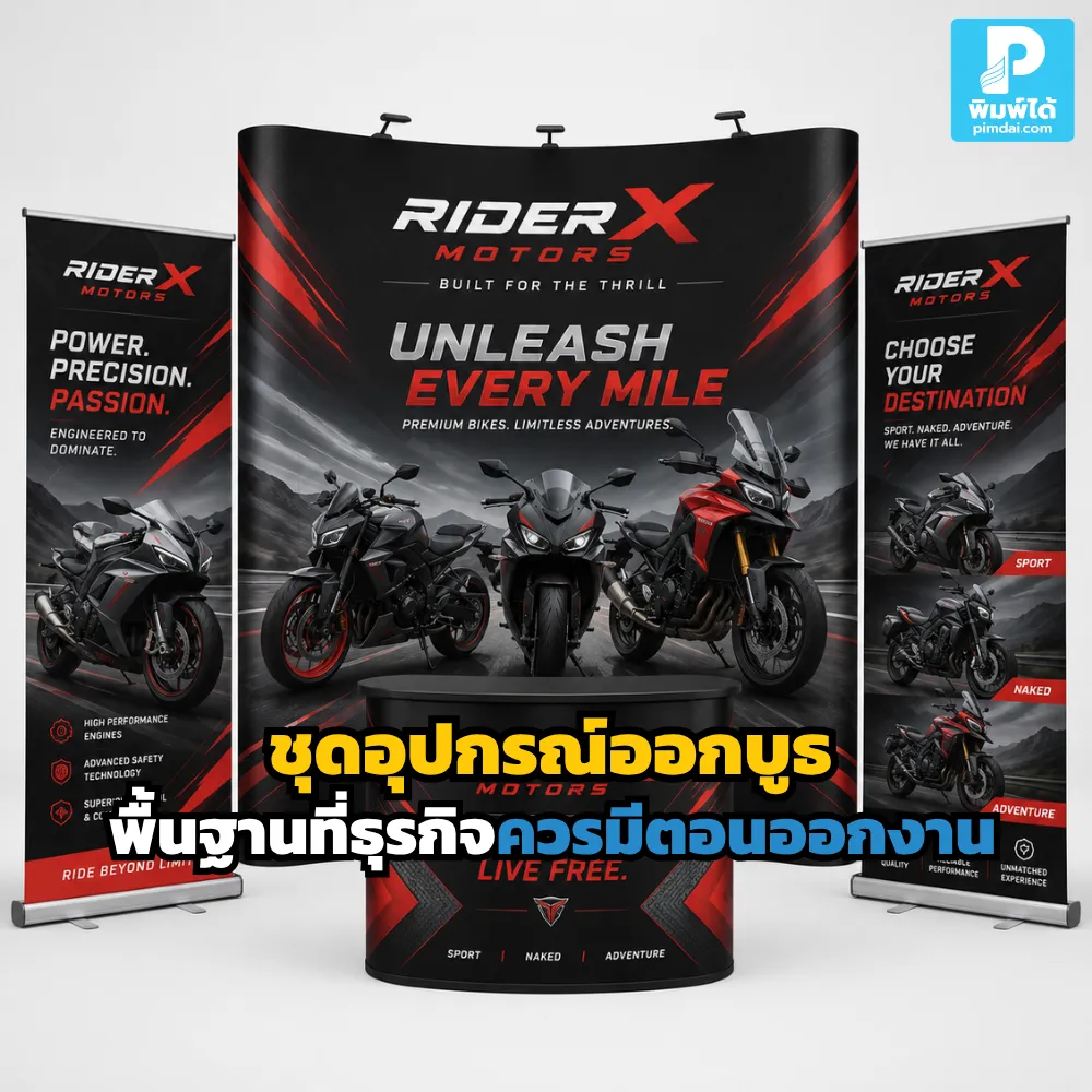 ชุดอุปกรณ์ออกบูธ ช่วยให้บูธดูมืออาชีพ ดึงดูดลูกค้า และสื่อสารแบรนด์ได้ชัดเจน รู้จักอุปกรณ์พื้นฐานที่ควรมีก่อนออกงานจริง