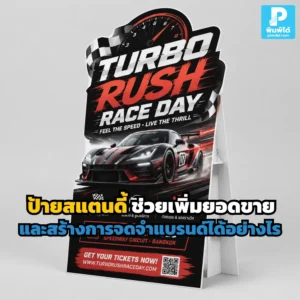ป้ายสแตนดี้ ช่วยดึงดูดลูกค้า เพิ่มยอดขายหน้าร้าน โปรโมตสินค้า และสร้างการจดจำแบรนด์ได้ดี เหมาะกับร้านค้าและงานอีเวนต์