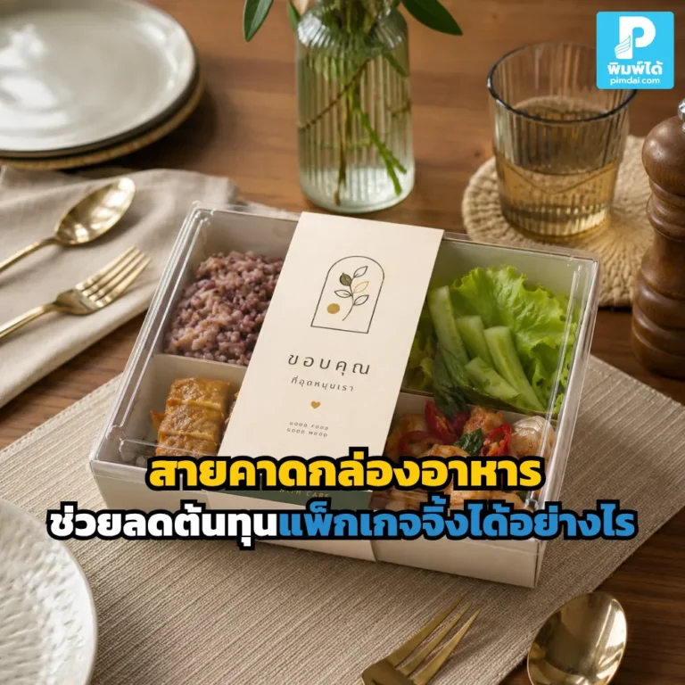 สายคาดกล่องอาหาร ช่วยลดต้นทุนแพ็กเกจจิ้งได้จริง เปลี่ยนกล่องธรรมดาให้ดูมีแบรนด์ ใส่โลโก้ โปรโมชัน และข้อมูลสินค้าได้คุ้มค่า