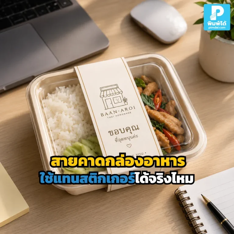 สายคาดกล่องอาหาร ใช้แทนสติกเกอร์ได้จริงไหม เปรียบเทียบข้อดี การใช้งาน และวิธีเลือกให้เหมาะกับกล่องอาหารและแบรนด์