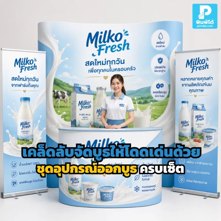 ชุดอุปกรณ์ออกบูธ ครบเซ็ตช่วยให้บูธดูโดดเด่น เป็นมืออาชีพ ดึงดูดลูกค้า และสื่อสารแบรนด์ได้ชัดเจนในงานอีเวนต์