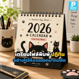 เตรียมไฟล์พิมพ์ ปฏิทิน ให้คมชัด ต้องตั้งค่าสี ความละเอียด ขนาดงาน และไฟล์โลโก้ให้ถูกต้องก่อนส่ง Printing