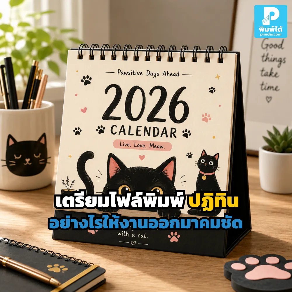 เตรียมไฟล์พิมพ์ ปฏิทิน ให้คมชัด ต้องตั้งค่าสี ความละเอียด ขนาดงาน และไฟล์โลโก้ให้ถูกต้องก่อนส่ง Printing