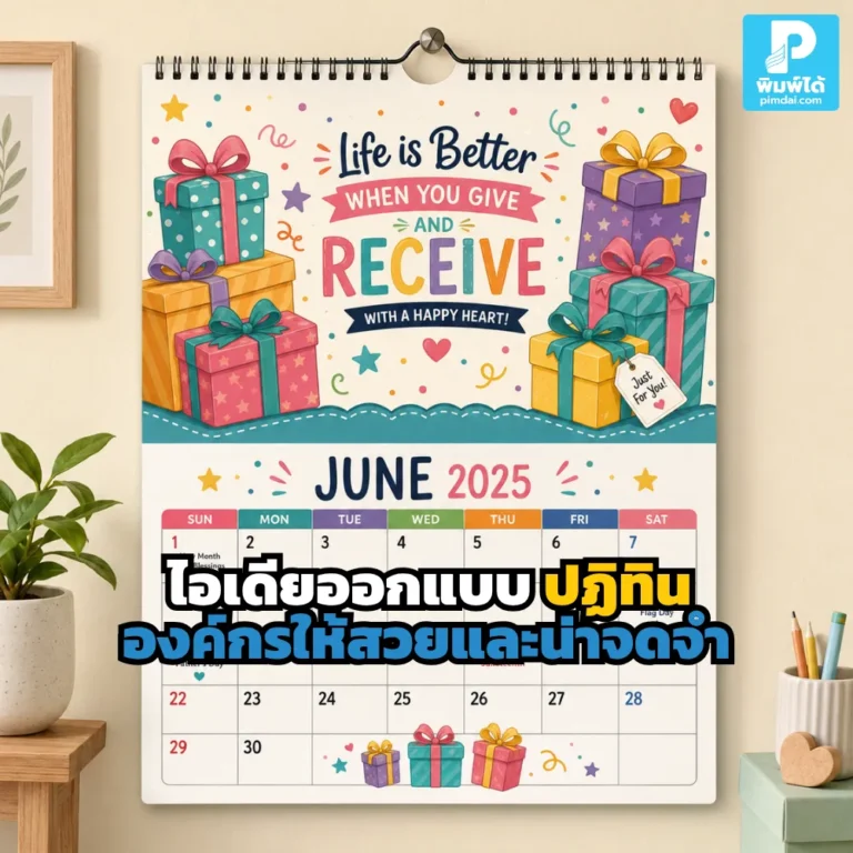 ปฏิทิน องค์กรออกแบบอย่างไรให้สวย ใช้งานได้จริง และช่วยให้ลูกค้าจำแบรนด์ได้ทั้งปี พร้อมไอเดีย Calendar และงาน Printing