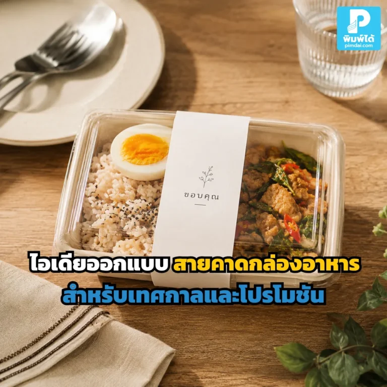 สายคาดกล่องอาหาร สำหรับเทศกาลและโปรโมชัน ช่วยให้แพ็กเกจดูพิเศษ ใส่โลโก้ สื่อสารแบรนด์ และเพิ่มความน่าซื้อได้ง่าย