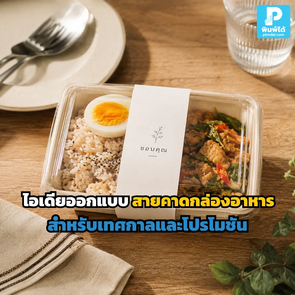 สายคาดกล่องอาหาร สำหรับเทศกาลและโปรโมชัน ช่วยให้แพ็กเกจดูพิเศษ ใส่โลโก้ สื่อสารแบรนด์ และเพิ่มความน่าซื้อได้ง่าย
