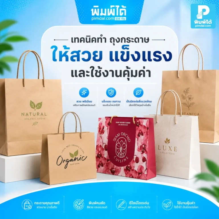เทคนิคทำ ถุงกระดาษ ให้สวย แข็งแรง ใช้งานได้จริง เลือกขนาด วัสดุ หูหิ้ว และดีไซน์ให้เหมาะกับสินค้าและแบรนด์