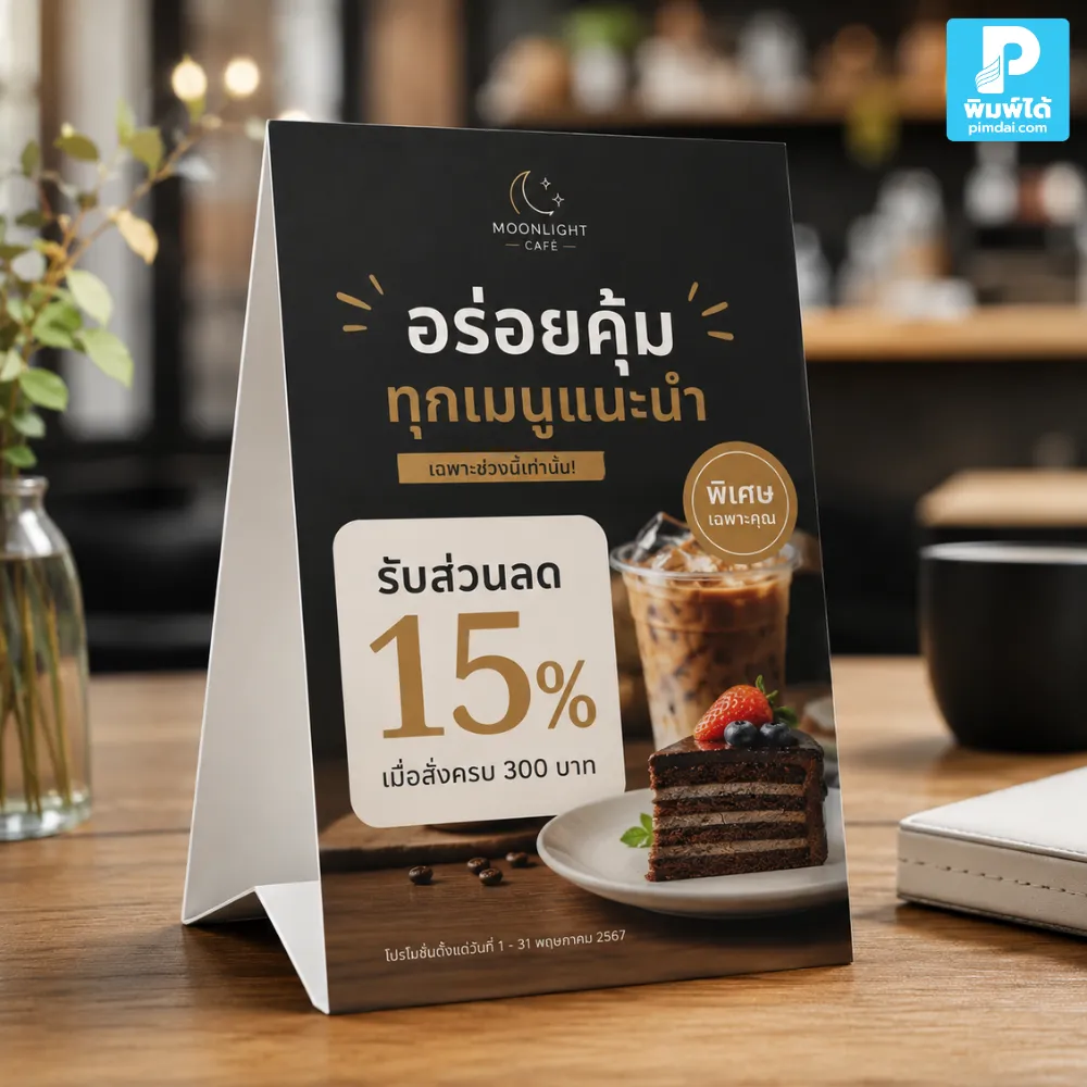 ทำไม ป้ายเต๊นท์การ์ด ถึงช่วยเพิ่มยอดขายหน้าร้านได้