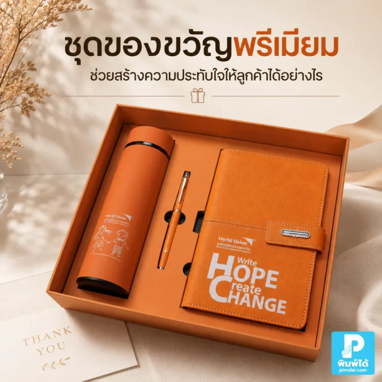 ชุดของขวัญพรีเมียม Gift set ช่วยสร้างความประทับใจให้ลูกค้า เพิ่มภาพลักษณ์แบรนด์ และเหมาะกับของขวัญองค์กร เทศกาล และลูกค้าคนสำคัญ