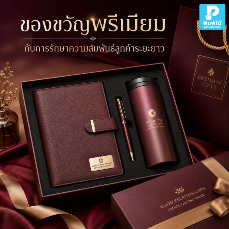 ของขวัญพรีเมียม ช่วยรักษาความสัมพันธ์ลูกค้าระยะยาว สร้างความประทับใจ เพิ่มการจดจำแบรนด์ และทำให้ลูกค้ารู้สึกมีคุณค่า