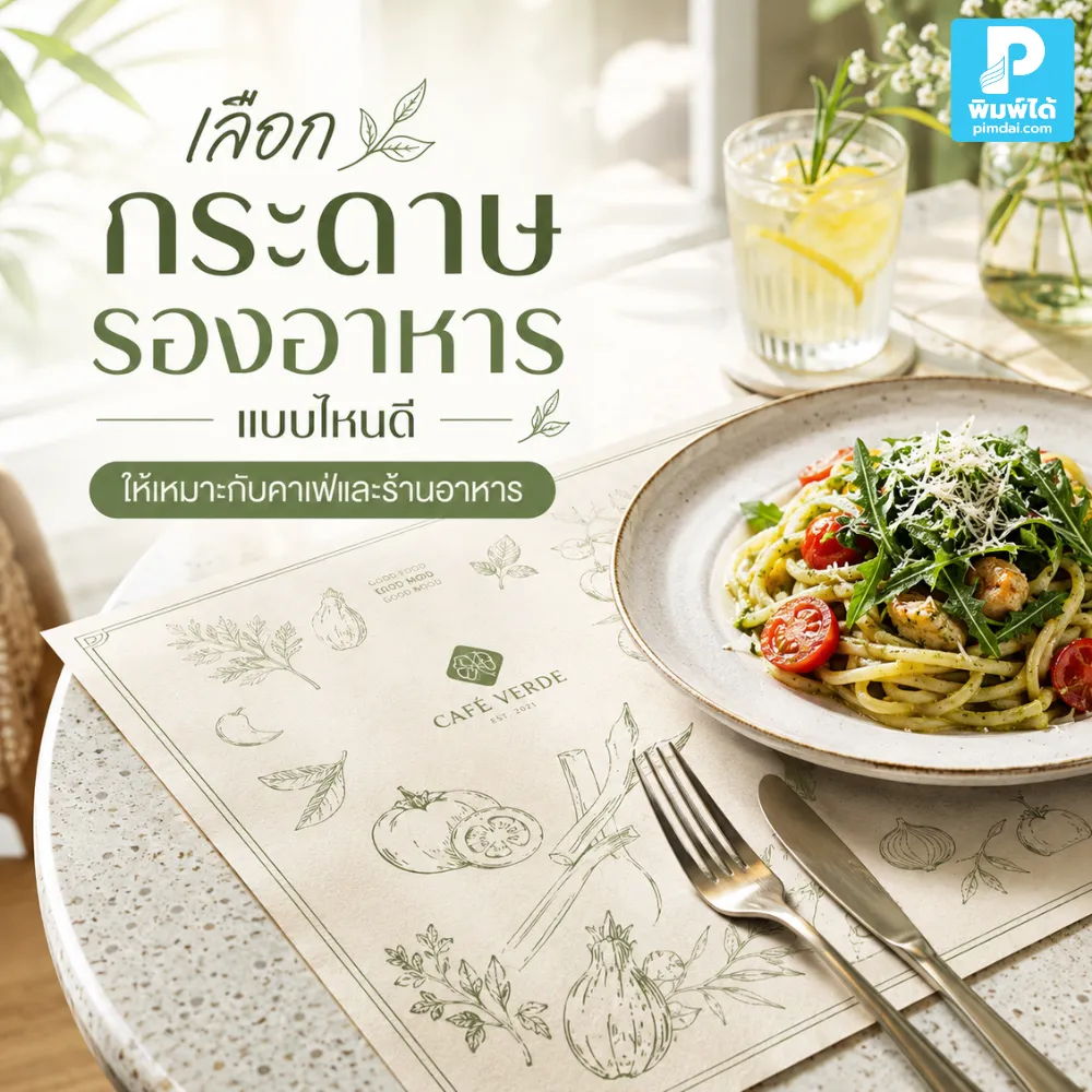 เลือก กระดาษรองอาหาร ให้เหมาะกับคาเฟ่และร้านอาหาร ต้องดูประเภทอาหาร วัสดุ ขนาด ดีไซน์ Food Grade และภาพลักษณ์แบรนด์